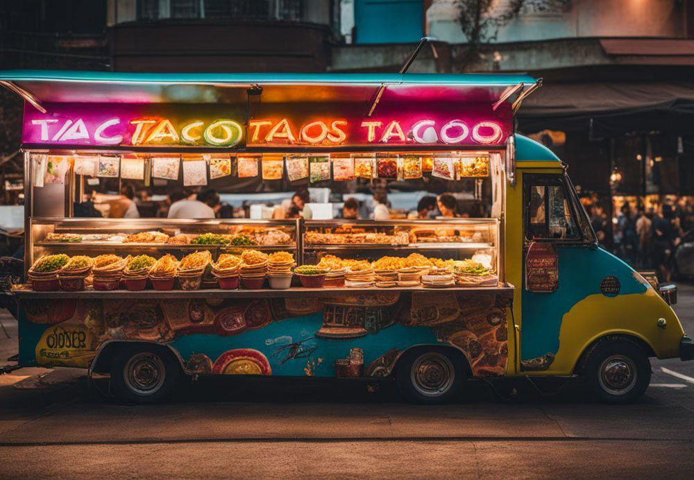 A food truck on the street